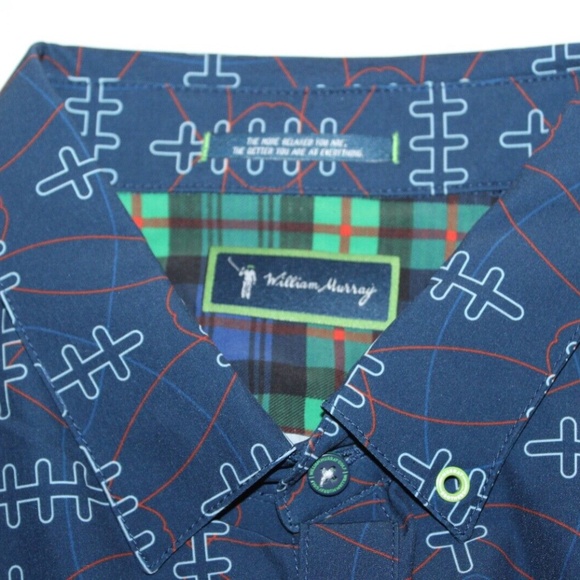 NWT $85 Mens WILLIAM "Bill" MURRAY GOLF Laces Out SS Button Sport Shirt L - Picture 2 of 9